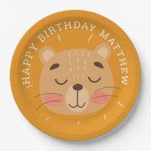 Leão bonito. Aniversário de criança engraçado de s