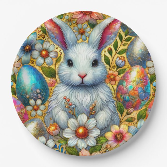 Prato De Papel LEASTER BUNNY 3D ~ Tintas de álcool ~ (Frente)