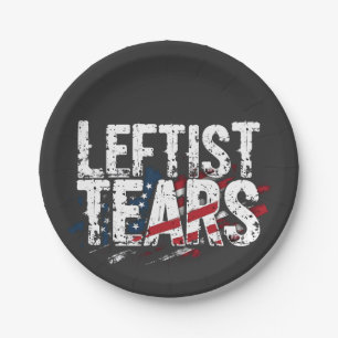 Prato De Papel Leftista Lágrimas Liberais Democratas Kamal Harris
