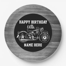 Prato De Papel Legal Aniversário da Motocicleta