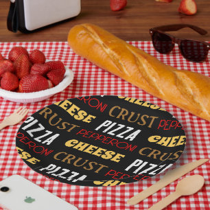 Prato De Papel Legal diversão pizza pepperoni queijo crosta