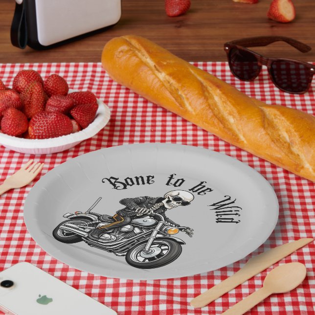 Prato De Papel Legal Osso do Esqueleto para ser selvagem dirigind (Piquenique)