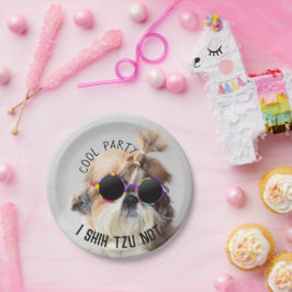 Prato De Papel Legal Shih Tzu Você não diverte a festa dos óculos