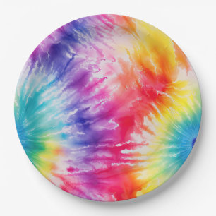 Prato De Papel Legal Tie Dye Burst