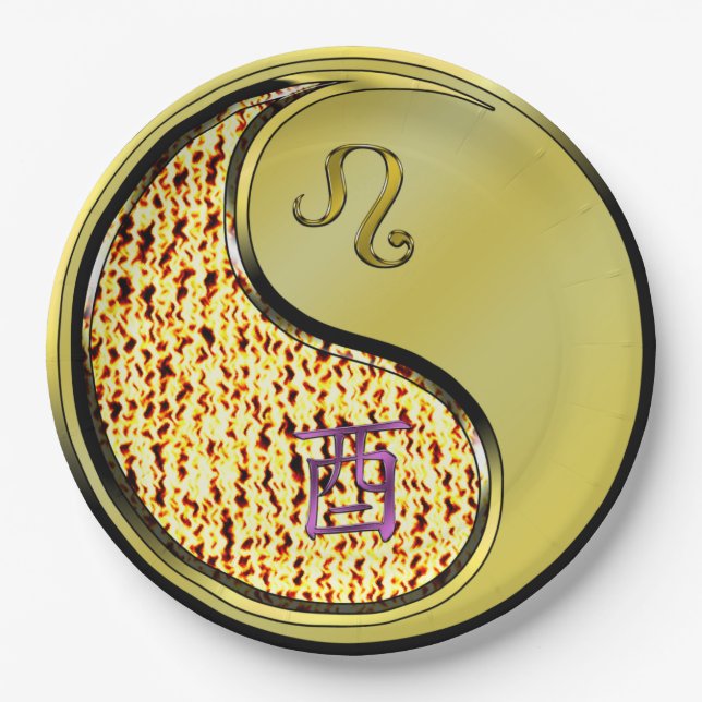 Prato De Papel Leo & Metal Rooster (Frente)