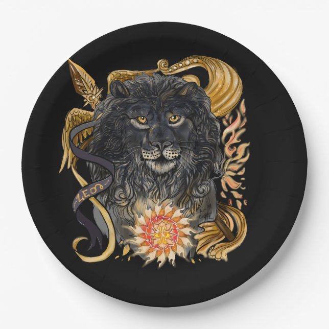 Prato De Papel Leo~zodiac (Frente)
