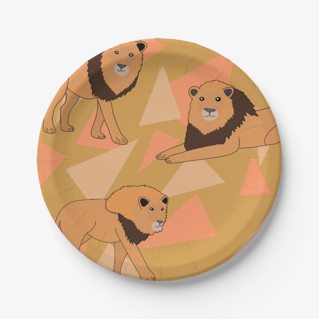 Prato De Papel Leões (Frente)