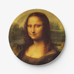 Prato De Papel Leonardo Da Vinci Mona Lisa Pintura De Arte Bela