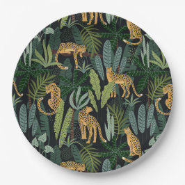 Prato De Papel Leopard Jungle Forest Illustration Seamless Custom