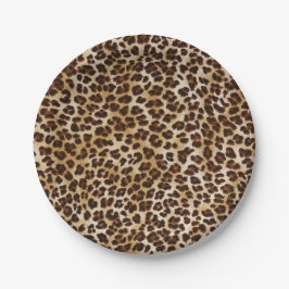 Prato De Papel Leopard Paper Plate