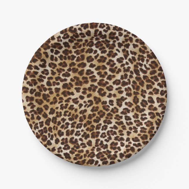Prato De Papel Leopard Paper Plate (Frente)