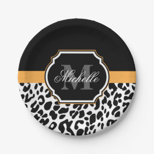 Prato De Papel Leopard Print