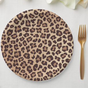 Prato De Papel Leopard Print Birthday