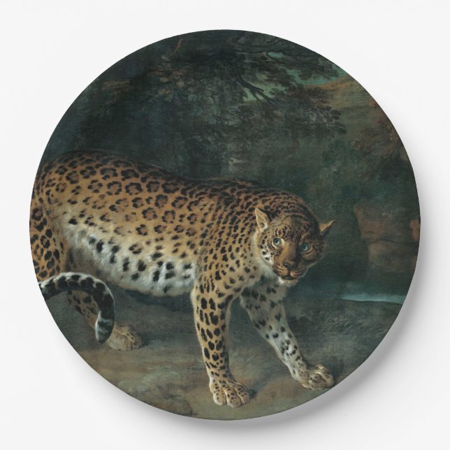 Prato De Papel Leopardese (por Jean-Baptiste Oudry) (Frente)