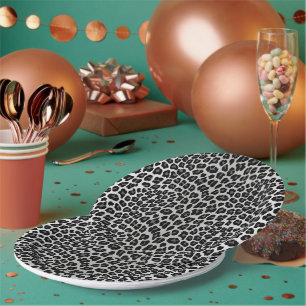 Prato De Papel Leopardo-da-neve