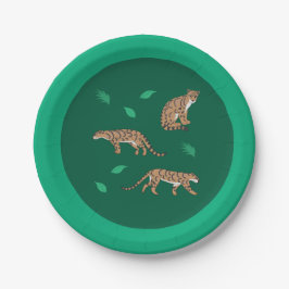 Prato De Papel Leopardo-Nublado