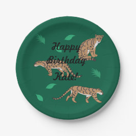 Prato De Papel Leopardo-Nublado