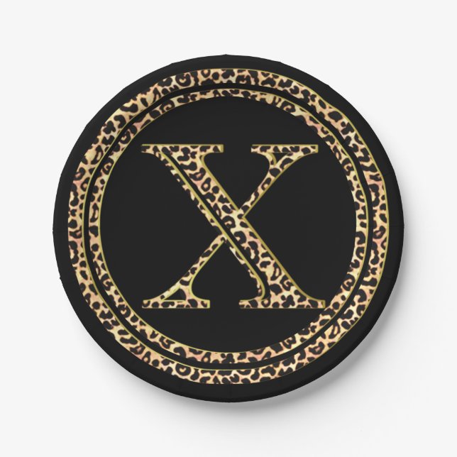 Prato De Papel Leopardo X (Frente)