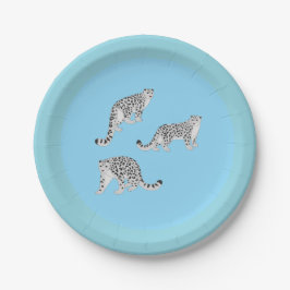 Prato De Papel Leopardos-das-neves