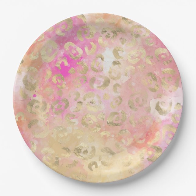 Prato De Papel Lepard Paint Series Design 5 (Frente)