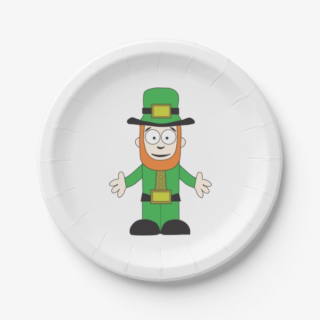 Prato De Papel Leprechaun (Frente)