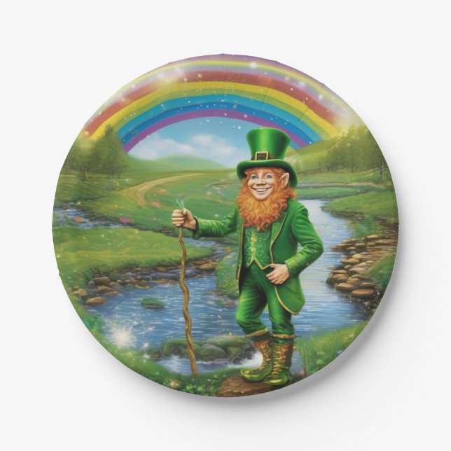 Prato De Papel Leprechaun (Frente)