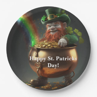 Prato De Papel Leprechaun Pot Of Gold Paper Plates
