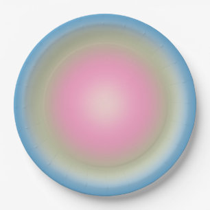 Prato De Papel Les Couleurs 02 Blue Vintage Gradient Aura