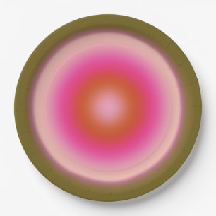 Prato De Papel Les Couleurs 05 Gradient Olive E Aura Rosa
