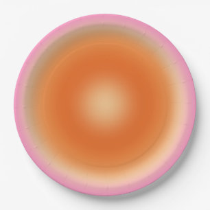 Prato De Papel Les Couleurs 11 Gradiente Rosa E Laranja