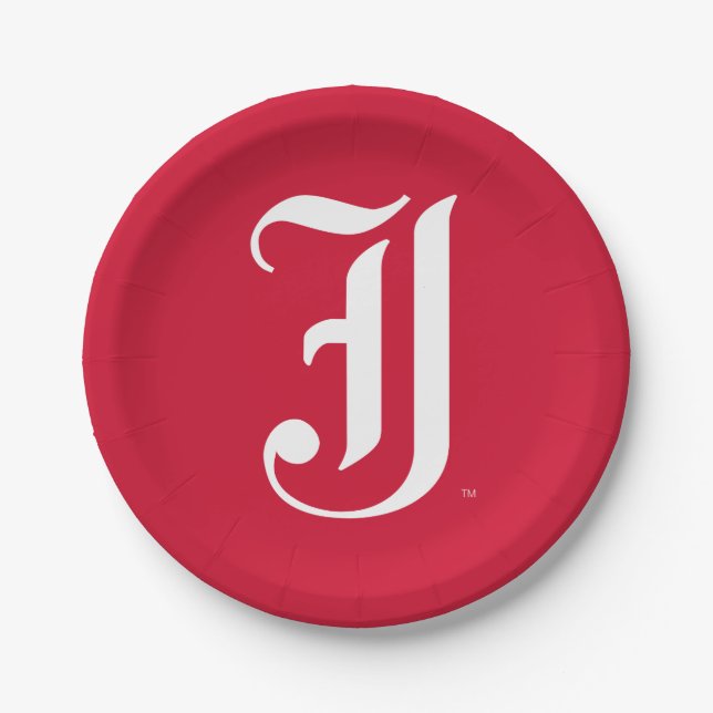 Prato De Papel Letra JSU Clássica da Universidade Estadual de Jac (Frente)