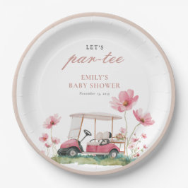 Prato De Papel Let's Par-tee Golf Baby Shower Paper Plate