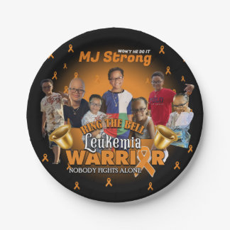 Prato De Papel Leucemia Celebração de Sobrevivência Placas Bell T