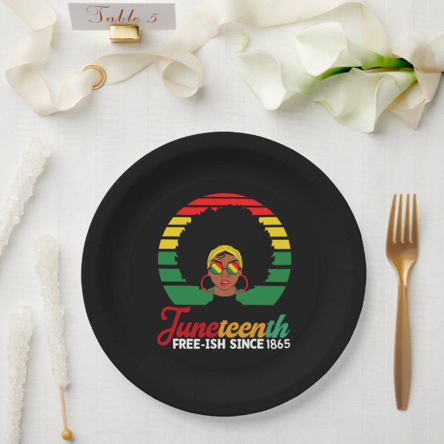 Prato De Papel Liberdade Negra Desde 1865 Juneteenth (Casamento)