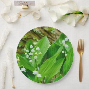 Prato De Papel Lily of the Valley Paper Plate