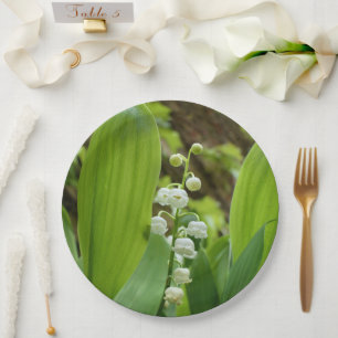 Prato De Papel Lily of the Valley Paper Plate