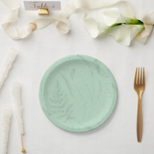 Prato De Papel Lily of Valley com Ferns   Verde macio