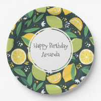 Limão Amarelo e Padrão de Fruta Limão Verde Aniver
