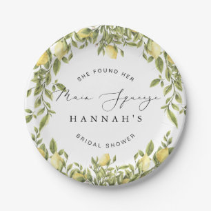 Prato De Papel Limão Amarelo Sorrento Chá de panela Mediterrâneo