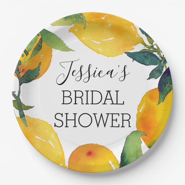 Prato de Papel Limão Cítrico (Frente)