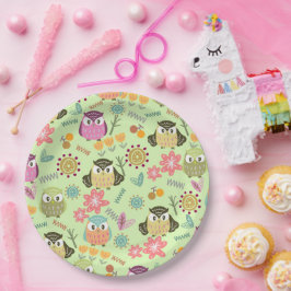 Prato De Papel Limão de coruja