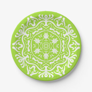 Prato De Papel Limão Mandala