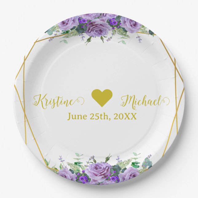 Prato De Papel Linda Lavanda Vineyard | Foto Obrigado (Frente)