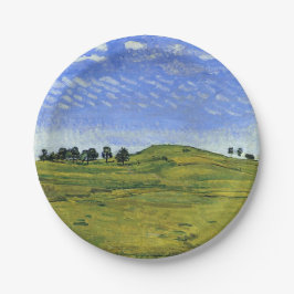 Prato De Papel Linda paisagem suíça (por Ferdinand Hodler)