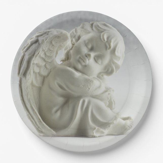 Prato De Papel Linda placa de papel Angel (Frente)