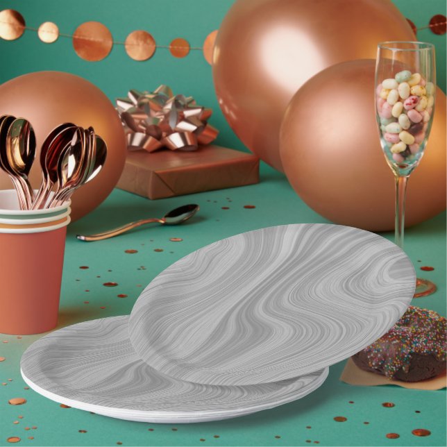 Prato De Papel Lindamente Desechável: Platos Redondos de Papel (Múltiplo)