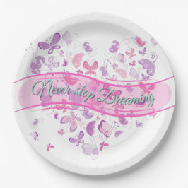 Prato De Papel Lindas Borboletas