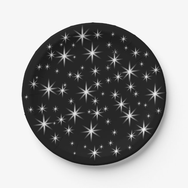 Prato De Papel lindas estrelas (Frente)