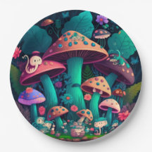 Lindos elfos brincam sob pílula redonda de cogumel