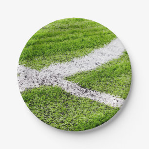 Prato De Papel Linhas de campo do futebol